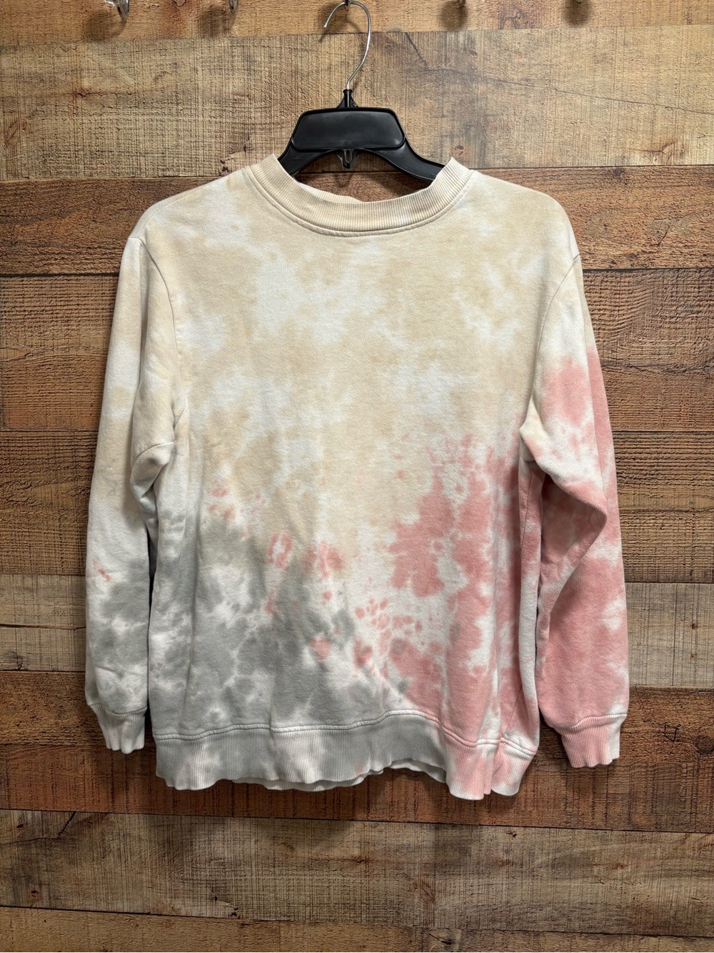 OOTD Boutique Tie Dye Crewneck Sweatshirt Women’s Small Pink Neutral W042